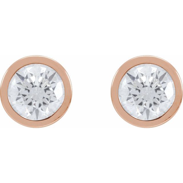 14K Rose 1 1/5 CTW Lab-Grown Diamond Cocktail-Style Earrings