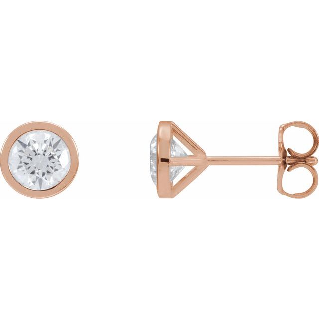 14K Rose 1 1/5 CTW Lab-Grown Diamond Cocktail-Style Earrings