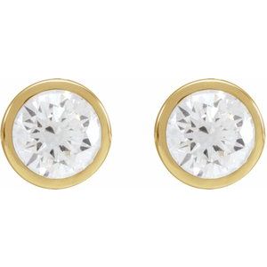 14K Yellow 1 CTW Lab-Grown Diamond Cocktail-Style Earrings