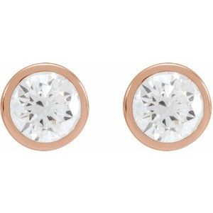 14K Rose 1 CTW Lab-Grown Diamond Cocktail-Style Earrings