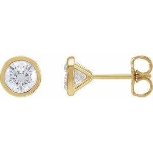 14K Yellow 1 CTW Lab-Grown Diamond Cocktail-Style Earrings