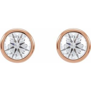 14K Rose 3/4 CTW Lab-Grown Diamond Cocktail-Style Earrings