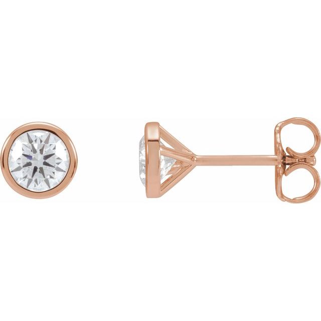 14K Rose 3/4 CTW Lab-Grown Diamond Cocktail-Style Earrings