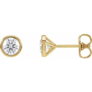 14K Yellow 3/4 CTW Lab-Grown Diamond Cocktail-Style Earrings