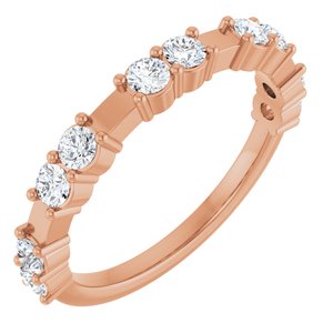 14K Rose 5/8 CTW Lab-Grown Diamond Anniversary Band