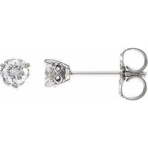 Round 1/5 CTW Lab-Grown Diamond Infinity-Inspired Earrings