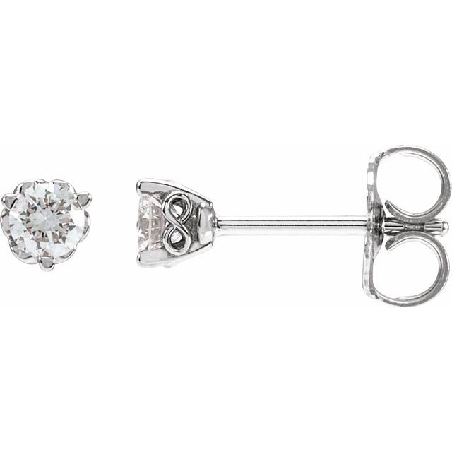 Round 1/5 CTW Lab-Grown Diamond Infinity-Inspired Earrings