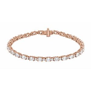 14K Rose 5 1/2 CTW Lab-Grown Diamond Line 7" Bracelet
