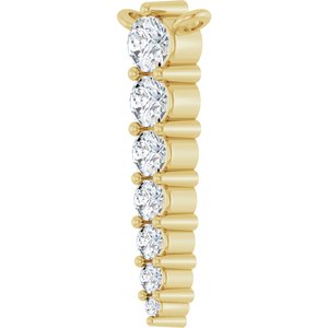 14K Yellow 1/6 CTW Lab-Grown Diamond Graduated Necklace Center
