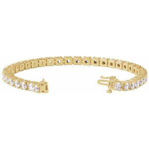 14K Yellow 9 CTW Lab-Grown Diamond Link 7 1/4" Bracelet