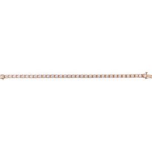 14K Rose 7 CTW Lab-Grown Diamond Link 7 1/4" Bracelet