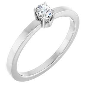 Platinum 1/6 CT Lab-Grown Diamond Ring