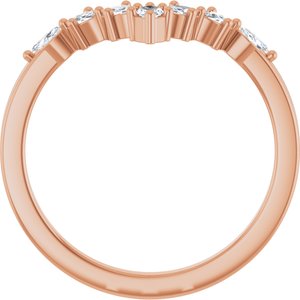 14K Rose 1/5 CTW Lab-Grown Diamond Contour Band