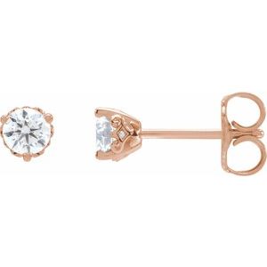14K Rose 1/3 CTW Lab-Grown Diamond Vintage-Inspired Earrings
