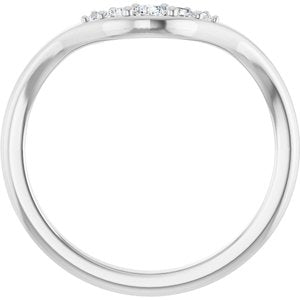 Platinum 1/6 CTW Lab-Grown Diamond Contour Band
