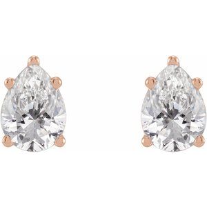 14K Rose 5/8 CTW Lab-Grown Diamond Earrings