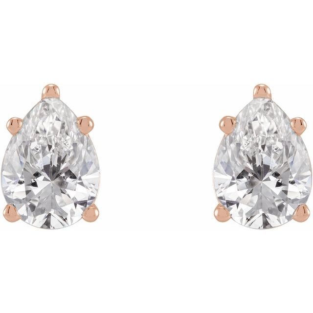 14K Rose 5/8 CTW Lab-Grown Diamond Earrings