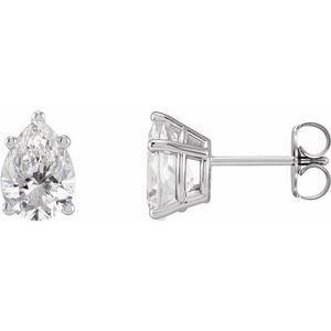 14K White 1 CTW Lab-Grown Diamond Earrings