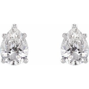 14K White 5/8 CTW Lab-Grown Diamond Earrings