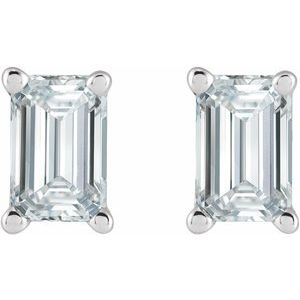 14K White 1 1/2 CTW Lab-Grown Diamond Earrings