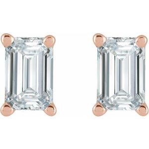 14K Rose 5/8 CTW Lab-Grown Diamond Earrings