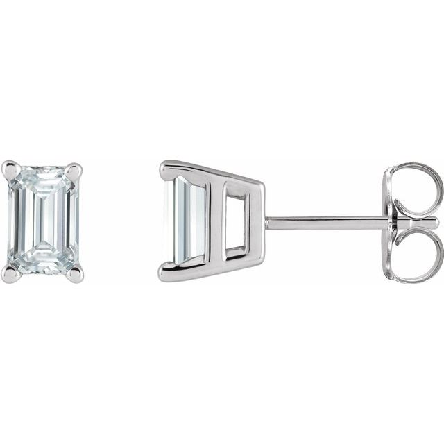 14K White 1 1/2 CTW Lab-Grown Diamond Earrings