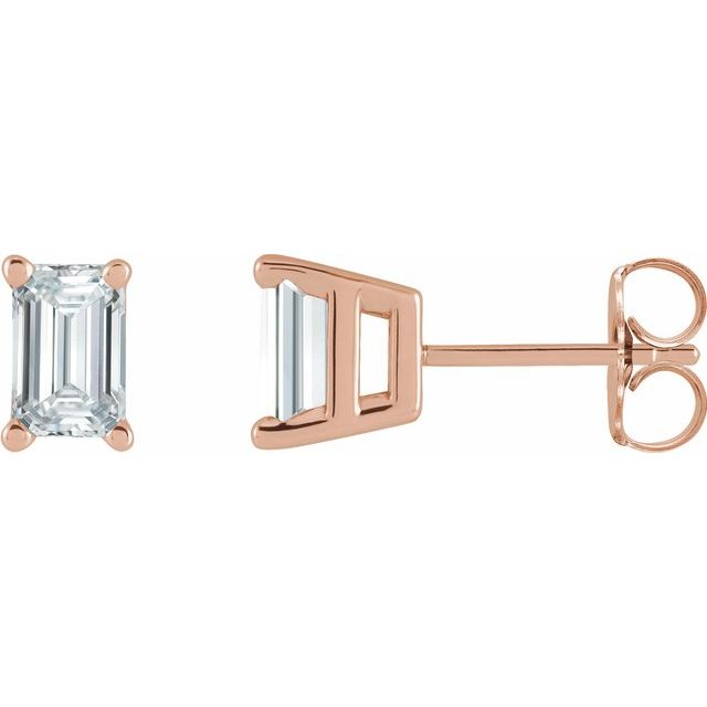 14K Rose 1 1/2 CTW Lab-Grown Diamond Earrings