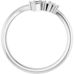 Platinum 1/8 CTW Lab-Grown Diamond Contour Band