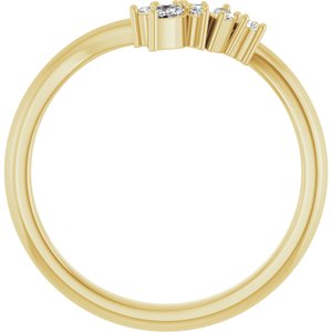 14K Yellow 1/8 CTW Lab-Grown Diamond Contour Band