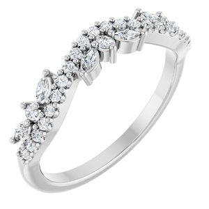 14K White 1/3 CTW Lab-Grown Diamond Anniversary Band