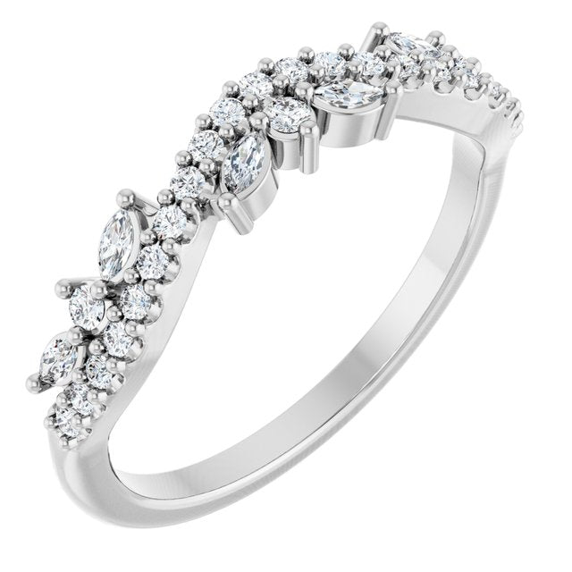Platinum 1/3 CTW Lab-Grown Diamond Anniversary Band