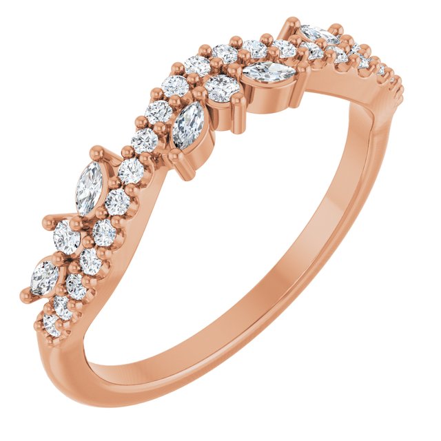 14K Rose 1/3 CTW Lab-Grown Diamond Anniversary Band