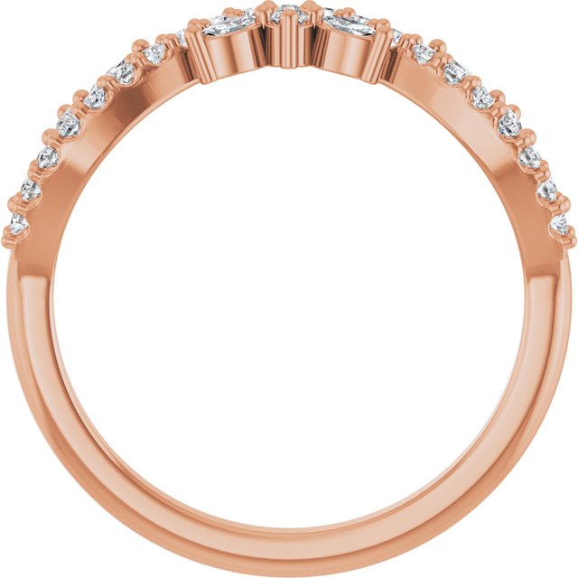 14K Rose 1/3 CTW Lab-Grown Diamond Anniversary Band