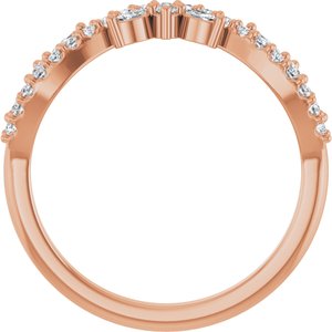 14K Rose 1/3 CTW Lab-Grown Diamond Anniversary Band