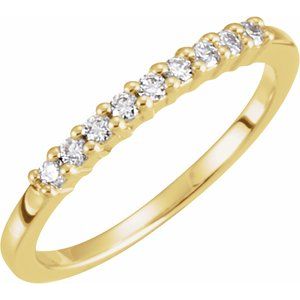 14K Yellow 1/3 CTW Lab-Grown Diamond Anniversary Band