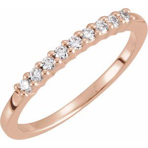 14K Rose 1/3 CTW Lab-Grown Diamond Anniversary Band