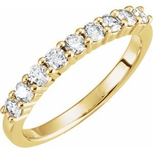 14K Yellow 1/2 CTW Lab-Grown Diamond Anniversary Band