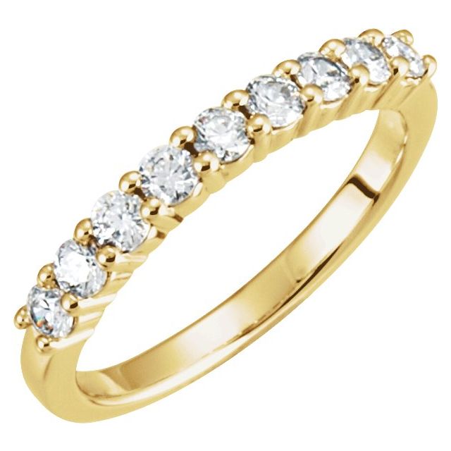 14K Yellow 1/2 CTW Lab-Grown Diamond Anniversary Band