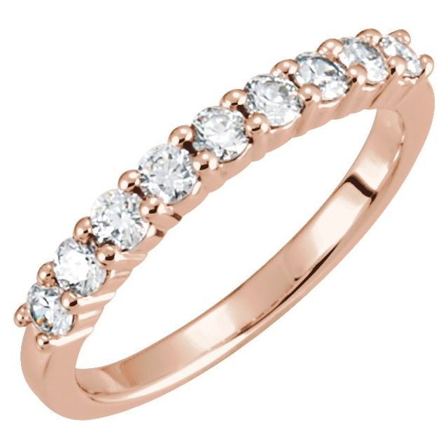 14K Rose 1/2 CTW Lab-Grown Diamond Anniversary Band