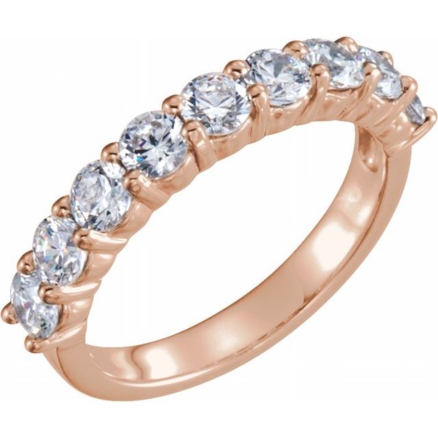 14K Rose 1 1/4 CTW Lab-Grown Diamond Anniversary Band