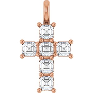 10K Rose 1 CTW Lab-Grown Diamond Pendant