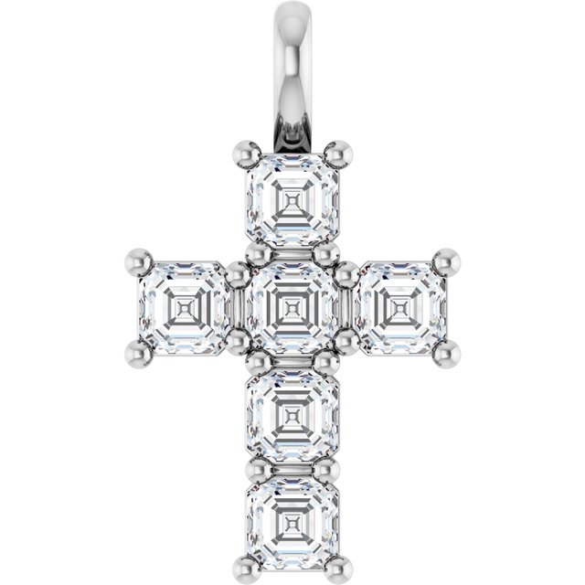 Platinum 1 CTW Lab-Grown Diamond Pendant