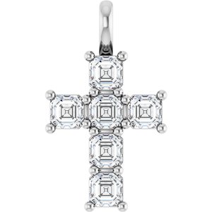Platinum 1 CTW Lab-Grown Diamond Pendant