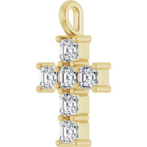 10K Yellow 1 CTW Lab-Grown Diamond Pendant