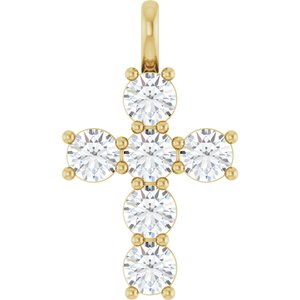 10K Yellow 1 1/2 CTW Lab-Grown Diamond Pendant