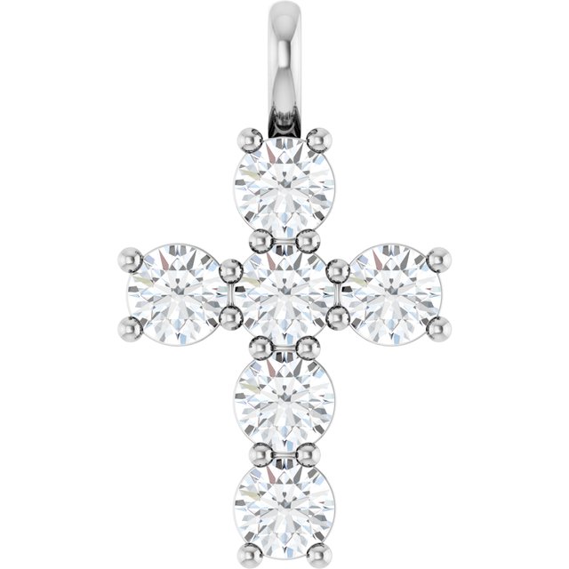 Platinum 1 1/2 CTW Lab-Grown Diamond Pendant