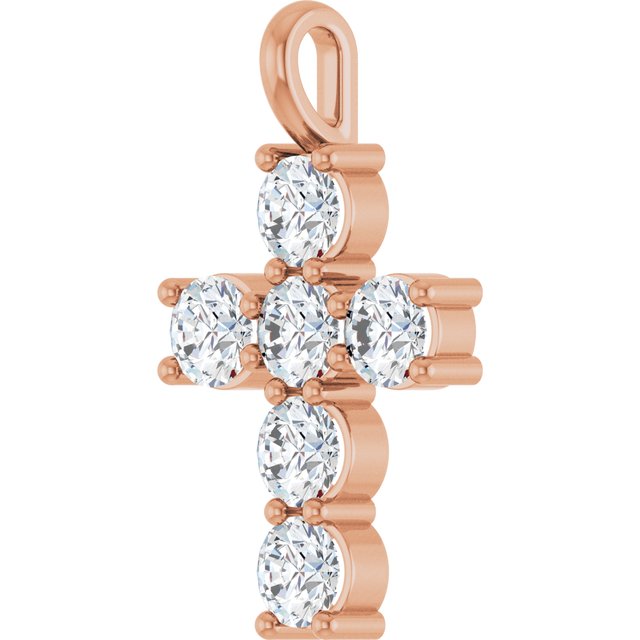 14K Rose 1 1/2 CTW Lab-Grown Diamond Pendant