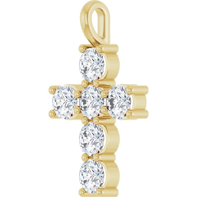 10K Yellow 1 1/2 CTW Lab-Grown Diamond Pendant