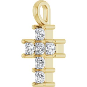 10K Yellow 1/4 CTW Lab-Grown Diamond Pendant