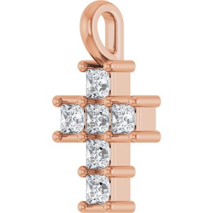 14K Rose 1/4 CTW Lab-Grown Diamond Pendant